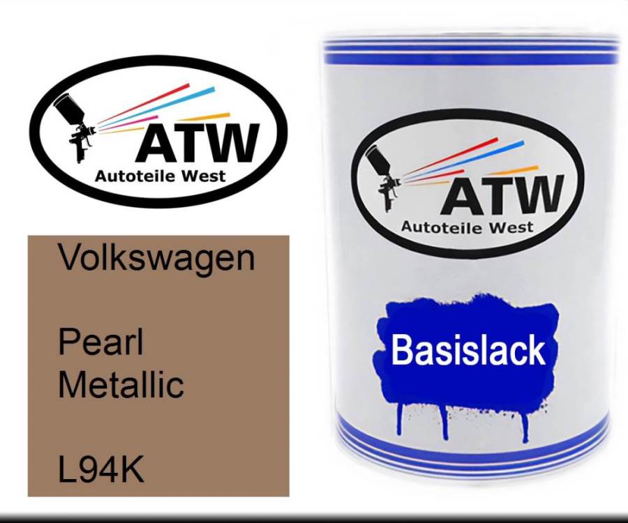 Volkswagen, Pearl Metallic, L94K: 500ml Lackdose, von ATW Autoteile West.